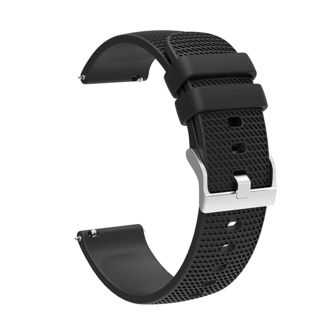 Klockarmband 20 mm för Garmin, Samsung, Huawei, Amazfit Svart