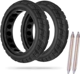 2 pakke 8,5 tommer hult solid dekk til Xiaomi M365 elektrisk scooter med brekkjern Sort