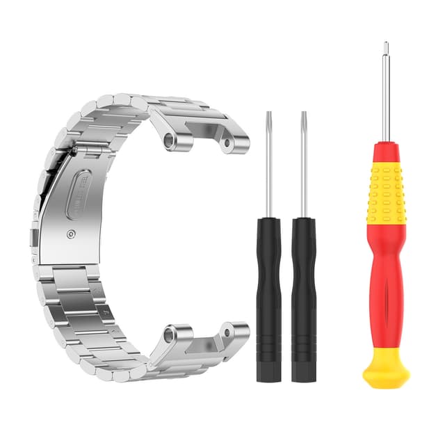 Klockarmband i rostfritt stål med skruvmejslar Silver Amazfit T-Rex A1