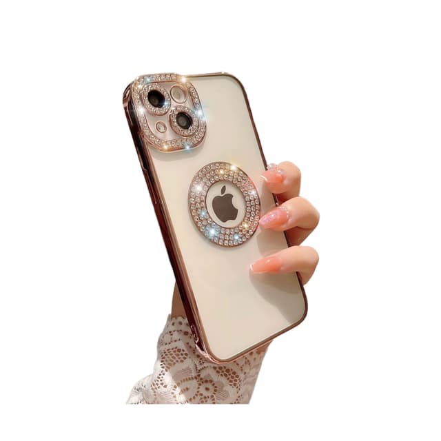 Elegant mobilskal Sparkle & Bling Rose guld iPhone 14 Pro Max