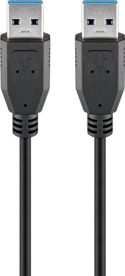 USB 3.0 SuperSpeed -kaapeli, musta