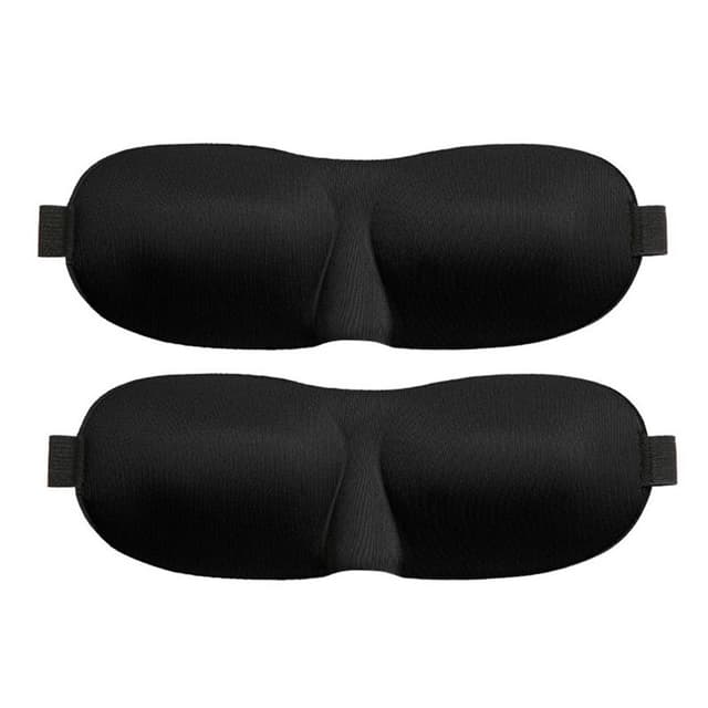 Sovemaske, sort 3D 2 stk.
