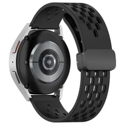 Silikone hulformet foldespænde urrem til Samsung Galaxy Watch 20mm Sort