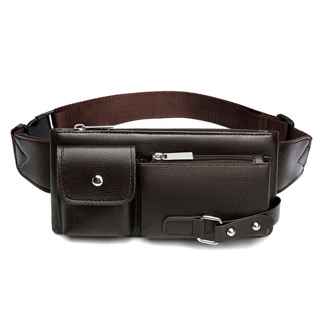Business messenger bag skulderveske midjeveske Brun
