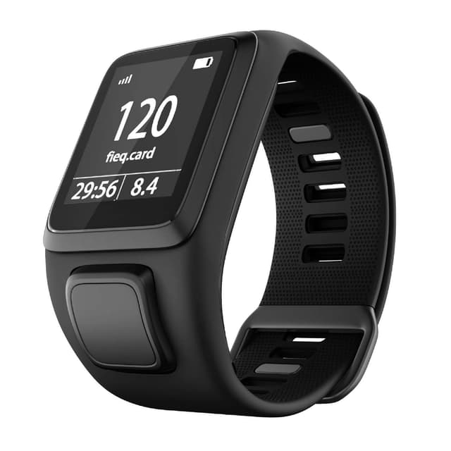 TomTom Adventurer / Golfer / Runner / Spark mm ranneke silikoni Musta