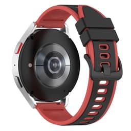 Kellon ranneke silikoni Musta + punainen 22 mm