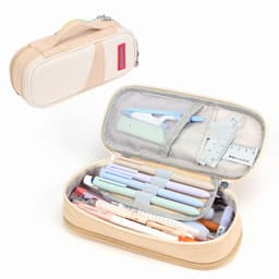 Pennfodral med stor kapacitet Beige
