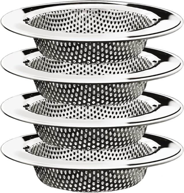 Vask silplugg for kjøkkenvask avløpskurv 4-pakning, utvendig diameter 11,2 cm