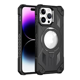 Magnetisk telefoncover med stativ understøtter trådløs opladning Sort iPhone 15 Pro