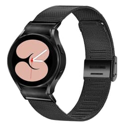 20 mm klockarmband i rostfritt stål för Samsung watch6/5/4 Svart