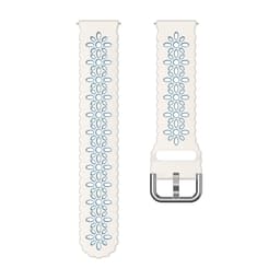 Silicnoe klokkerem erstatning for Samsung Watch5/4/6 Huawei GT 3 Hvit+blå