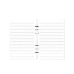A6-foret refill-papir til 6-hullers binder notesbog 45-ark Hvid