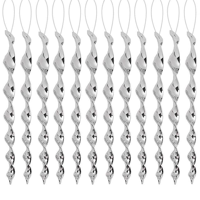 Spiral reflekterende fugleskræmsel 10-pak Sølv 30 cm
