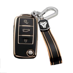 Bilnøgledæksel til Volkswagen/Sagitar/Bora/CC/Magotan/Polo/Tanyue/Tuyue/Passat Sort