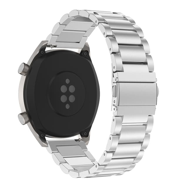 Ruostumattomasta teräksestä valmistettu kelloranneke 20 mm/42 mm Huawei Watch GT4 45 mm/Watch 4 Prolle Hopea