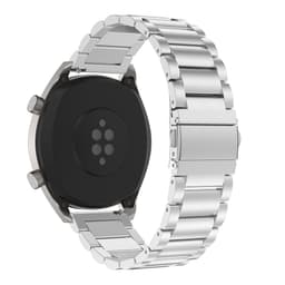Urremme i rustfrit stål til 20 mm/42 mm Huawei Watch GT4 45 mm/Watch 4 Pro Sølv