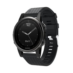 Silikoninen kellohihna Garmin Fenix 5S Plus -puhelimelle Musta