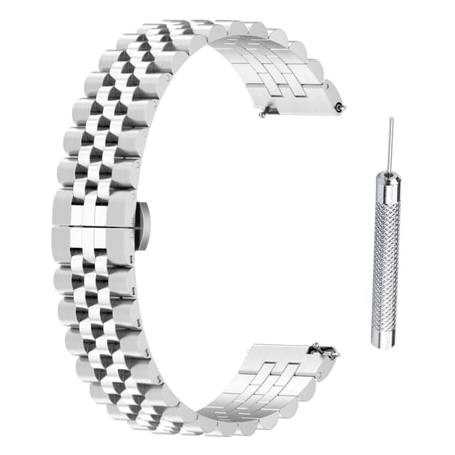 Justerbar Universal 20 MM femrads pärlorm Silver