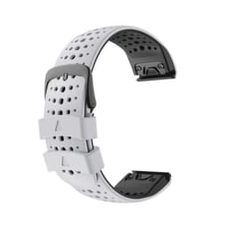 Urrem til Garmin Fenix 5/5 Plus/6/6X/6X Pro/Approach S62/Forerunner 22 mm Sort + Hvid