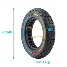 10x2,125 solid terrengdekk for elektriske scootere (36 spor)