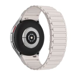 Magnetisk silikone urrem til Samsung Galaxy Watch 4, 4 Classic Hvid