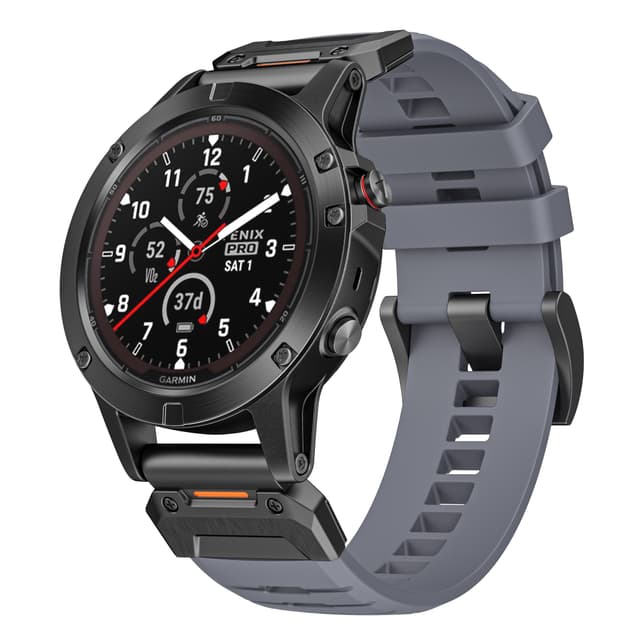 26 mm urrem til Garmin Fenix 3/5/5X/6X/7X Grå