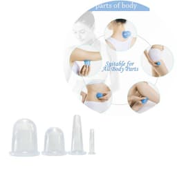 4-pack silikon hushållskoppningsterapiset Transparent