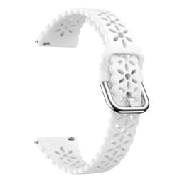 Silicnoe klokkerem erstatning for Samsung Galaxy watch 6 40mm Huami Amazfit Hvit