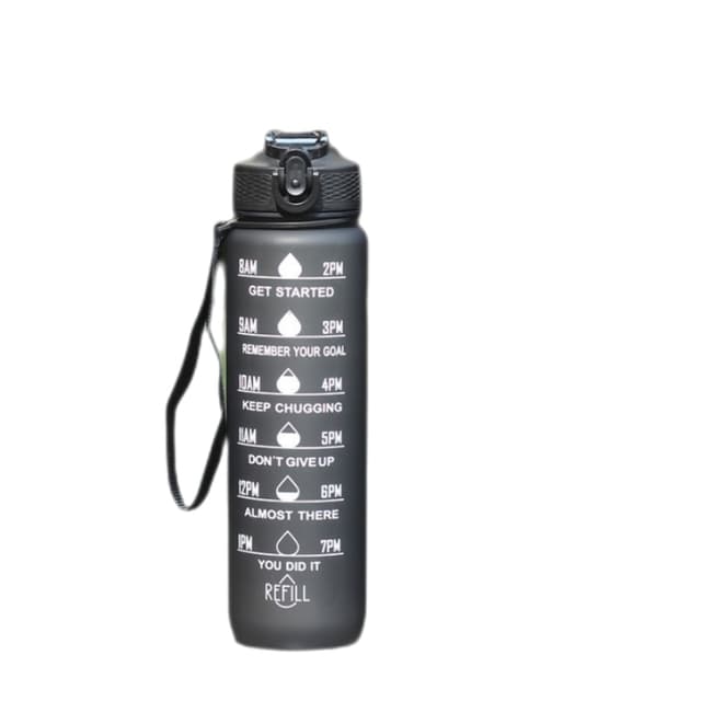 Sportsvannflaske 1000ml Sort