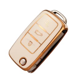 Bilnøkkeldeksel for Sagitar/Bora/CC/Magotan/Polo/Tanyue/Tuyue Hvit