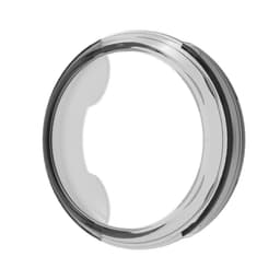 TPU Half Cover Watch-beskyttelsesveske for Garmin Lily2 Smartwatch Gjennomsiktig+svart