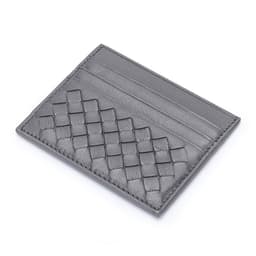 Kredittkortholder Slim Lommebok Skinn Minimalistisk Lommebok Grå