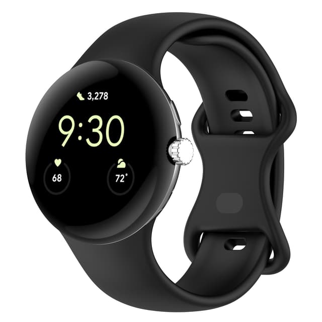Silikonikellohihna Google Pixel Watch 3:lle Musta L
