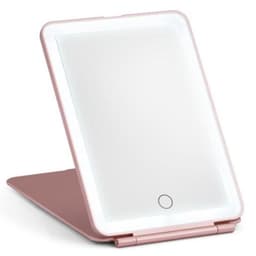 UNIQ Foldbart Genopladeligt LED Spejl – Vanity Rejsespejl - Pink
