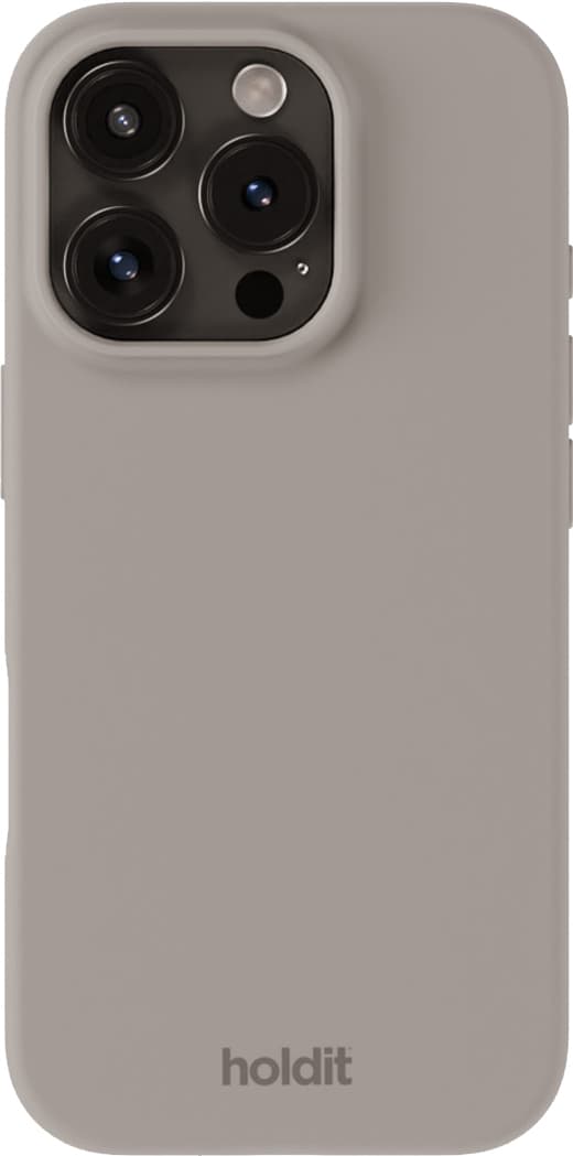 Holdit Silicone iPhone 16 Pro fodral (taupe)