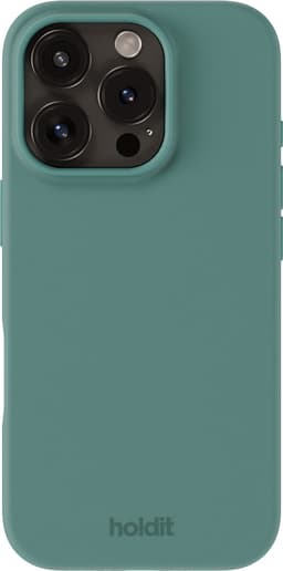 Holdit Silicone iPhone 16 Pro etui (mosgrøn)