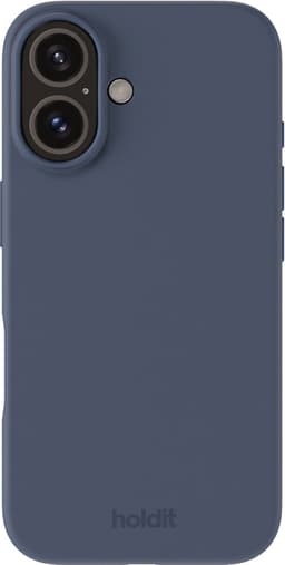Holdit Silicone iPhone 16 fodral (marinblått)