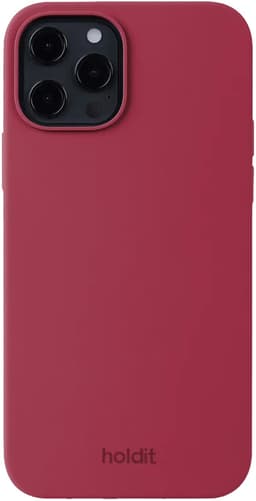 Holdit Silicone iPhone 12/12 Pro  fodral (röd sammet)