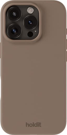 Holdit Silicone iPhone 16 Pro Max deksel (mochabrun)