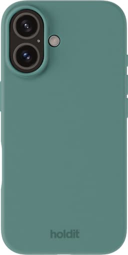 Holdit Silicone iPhone 16 fodral (mossgrönt)