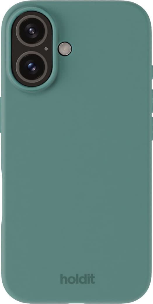 Holdit Silicone iPhone 16 fodral (mossgrönt)
