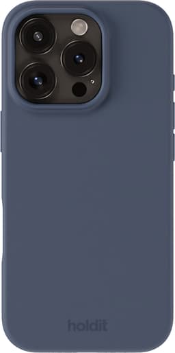 Holdit Silicone iPhone 16 Pro fodral (marinblått)