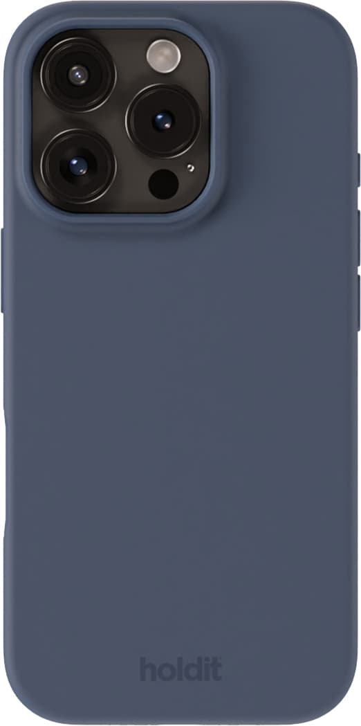 Holdit Silicone iPhone 16 Pro etui (Stillehavsblå)