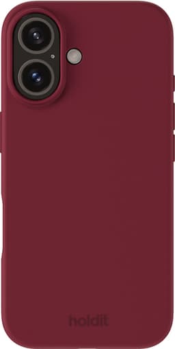 Holdit Silicone iPhone 16 etui (fløjlsrød)