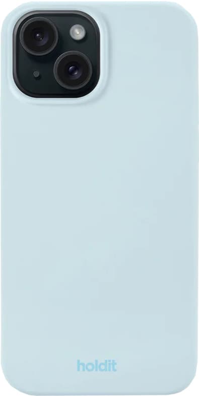 Holdit Silicone iPhone 15 fodral (mineralblått)