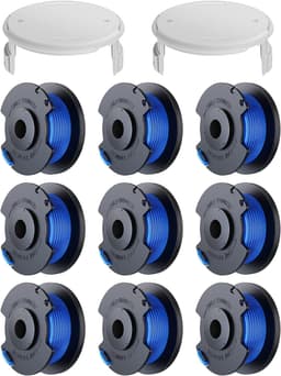 9-pack trimmerspolar med 2 skyddslock för RYOBI trådtrimmer Flerfärgad