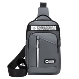 Crossbody-taske med stor kapacitet til rejser, arbejde, skole Grå