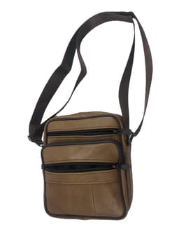 Crossbody bag i ekte skinn i retrodesign Brun