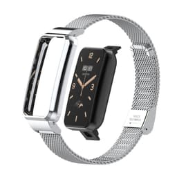 Klokkerem i rustfritt stål med beskyttende ramme for Xiaomi Band 7 Pro Sølv