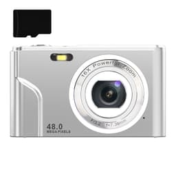 Digitalkamera 48 MP, 1080p FHD, 16x zoom, 32GB minneskort Silver